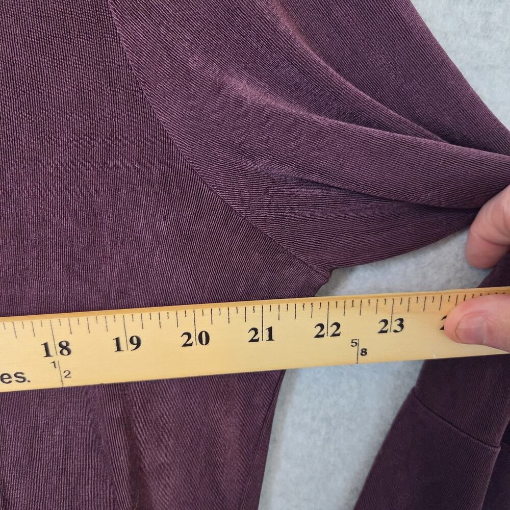 Chico's Travelers Burgundy LS Cowl Neck Flowy Packable Tunic Women's 3 US 16 18 - Picture 9 of 11